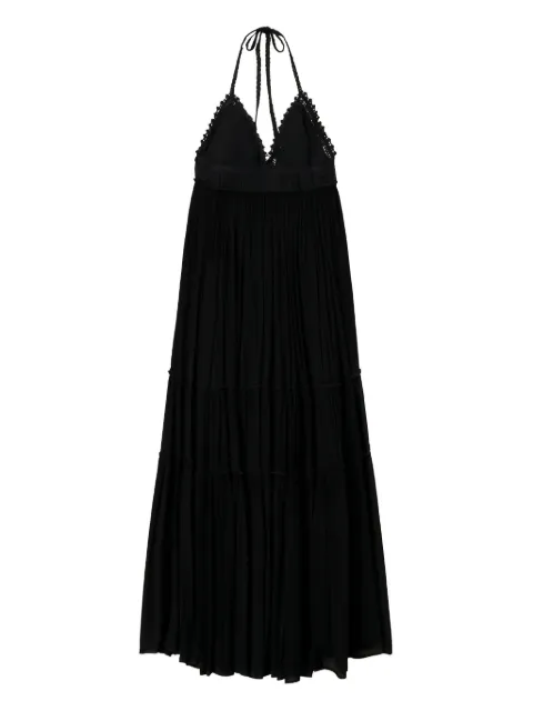 TWINSET crochet-halter tiered maxi dress