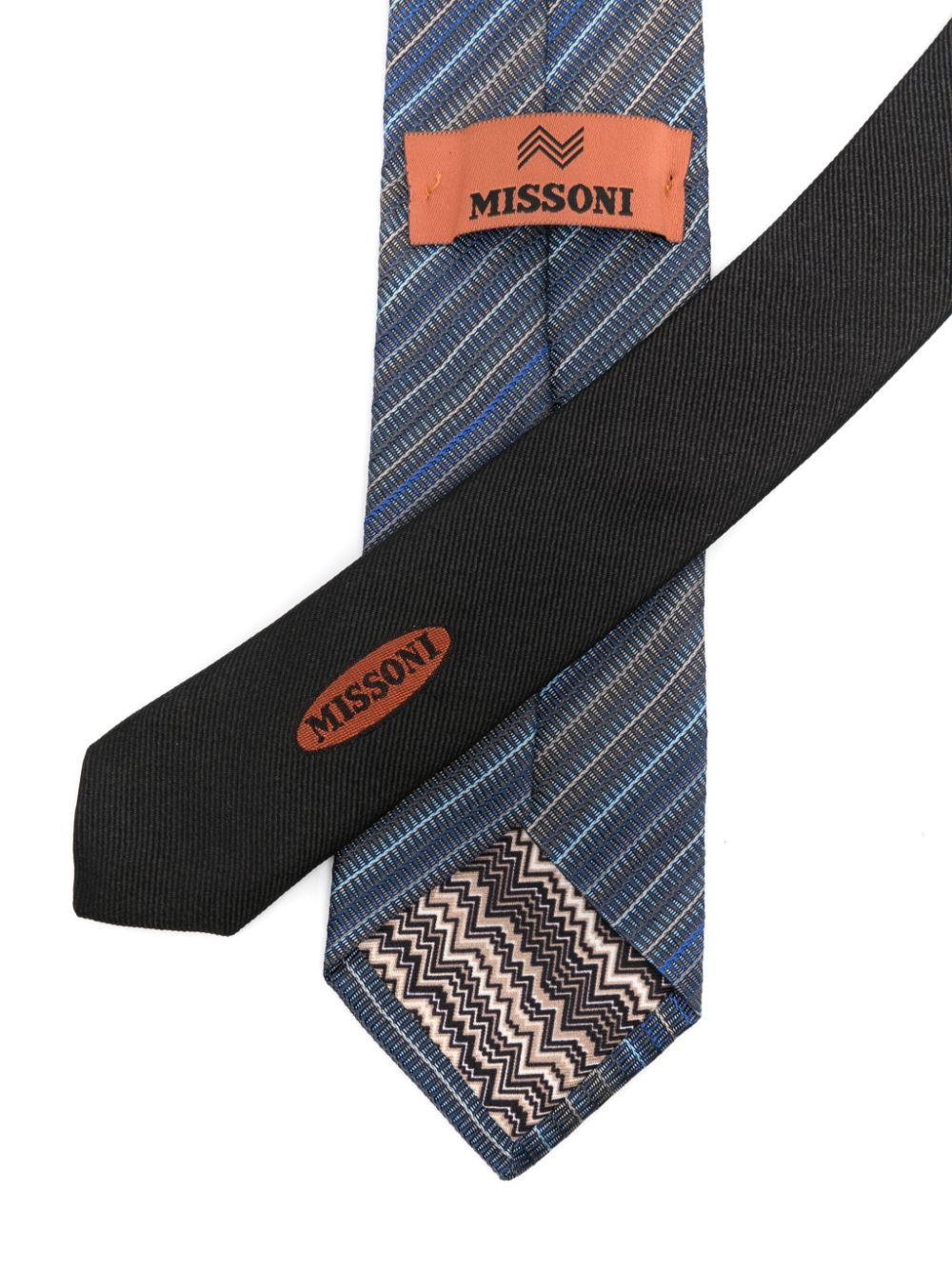 Missoni striped tie - Blauw