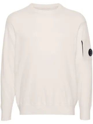 C.P. Company Fine crew-neck Sweater | White | FARFETCH UZ