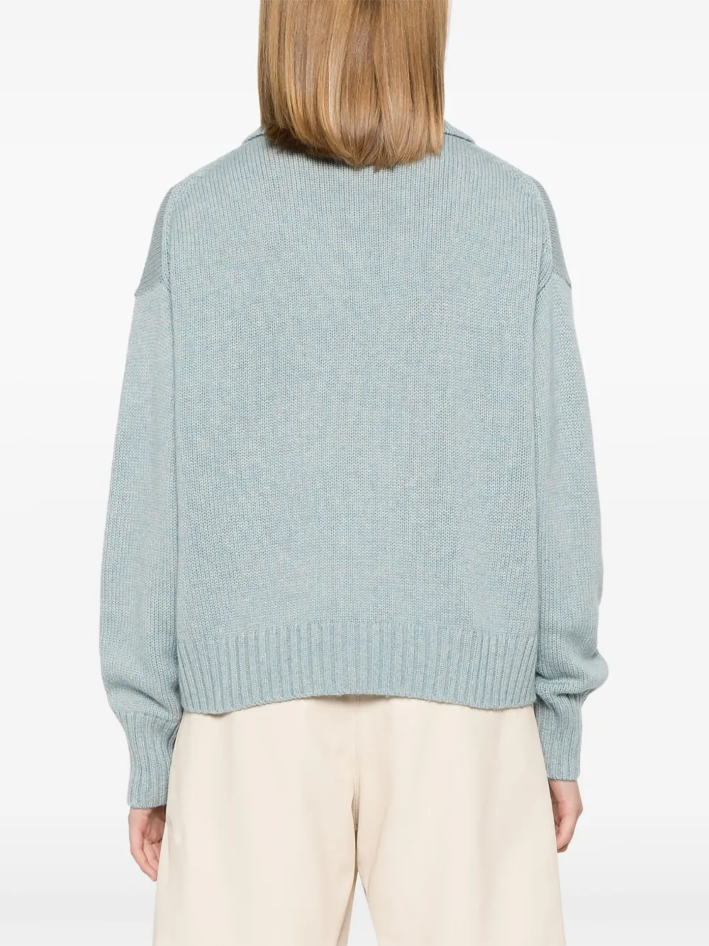 Allude Vest met mélange-effect Blauw