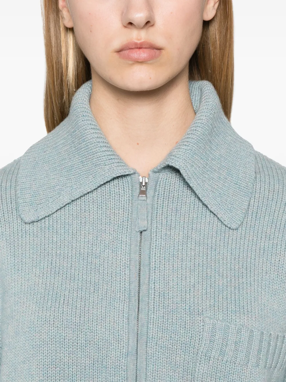 Allude Vest met mélange-effect Blauw