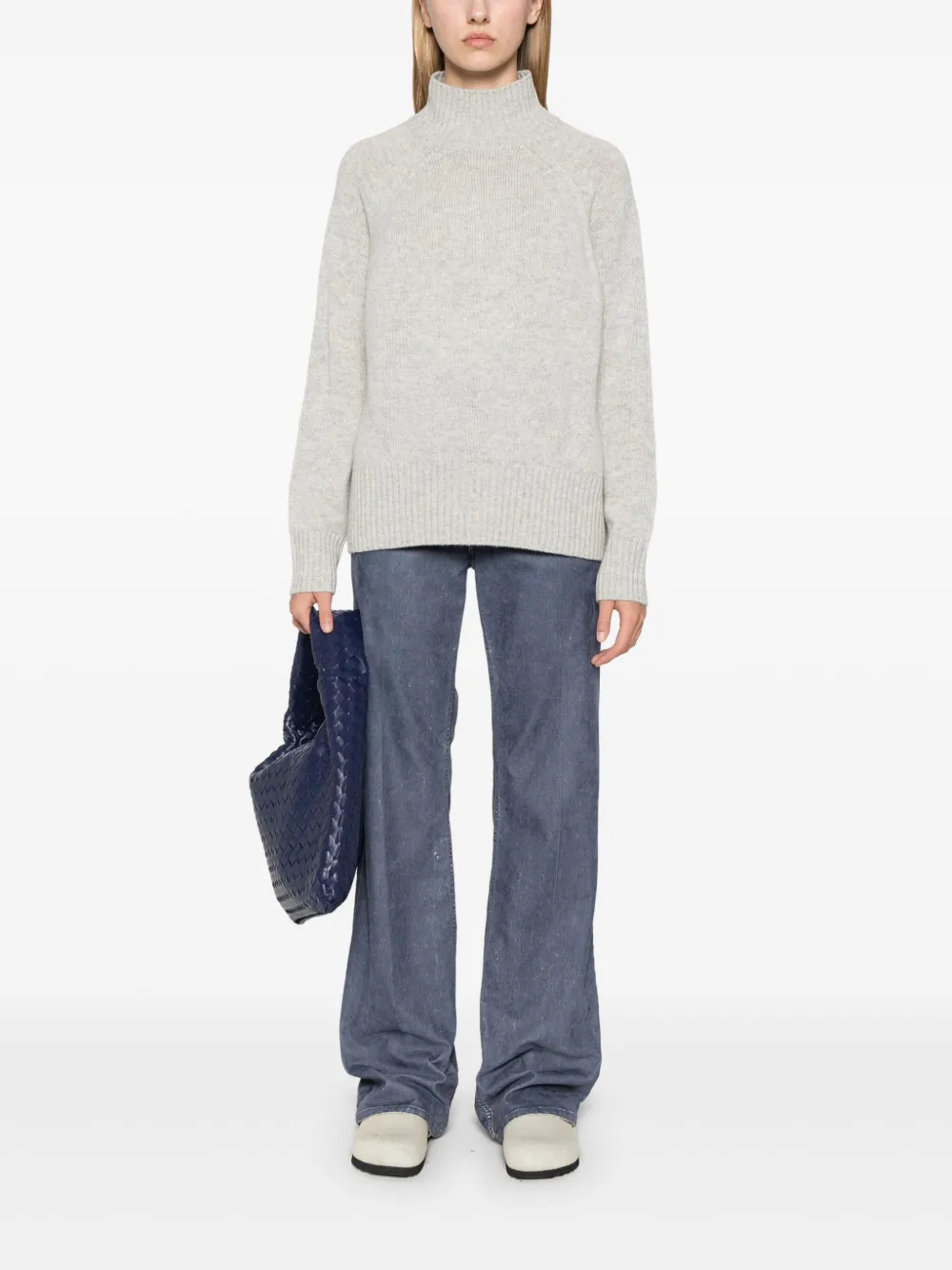 Allude mélange-effect sweater - Grijs