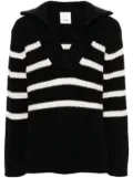 Allude striped sweater - Black