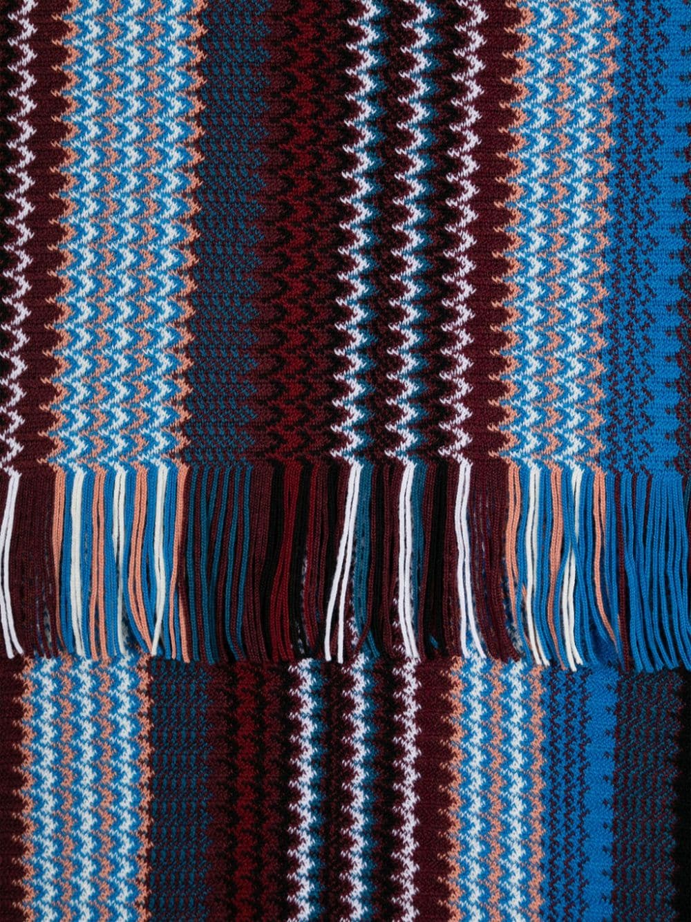 Shop Missoni Zigzag Scarf In Multicolour