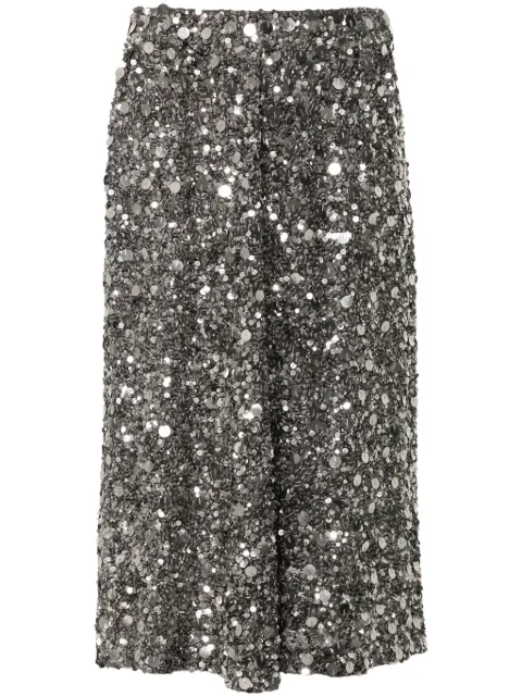 P.A.R.O.S.H. falda midi bordada con lentejuelas