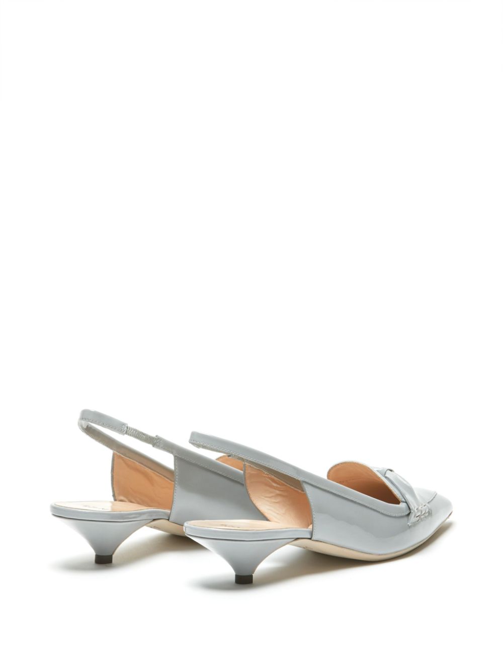 Nº21 30mm slingback pumps verfraaid met strik Grijs