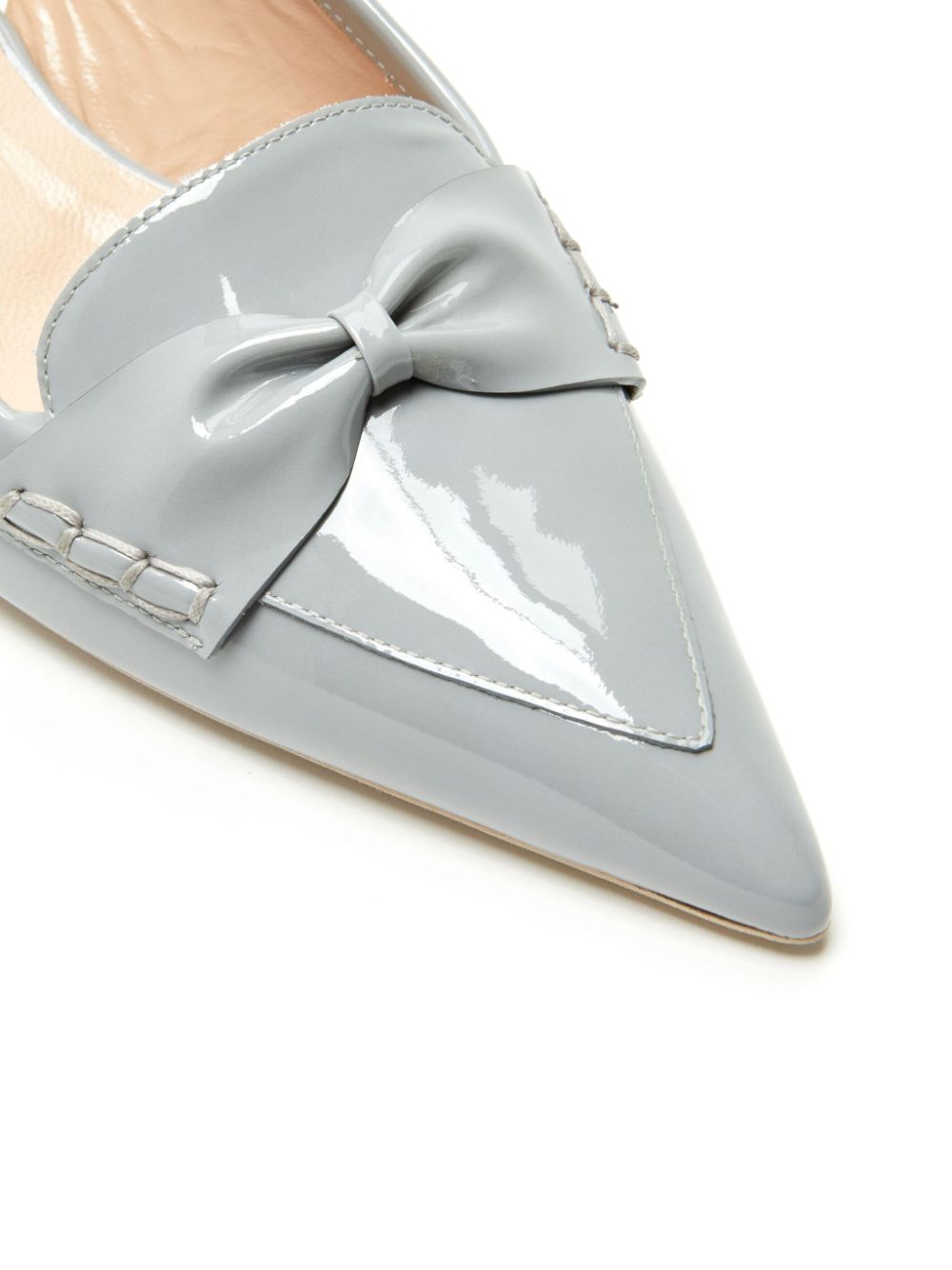 Nº21 30mm slingback pumps verfraaid met strik Grijs