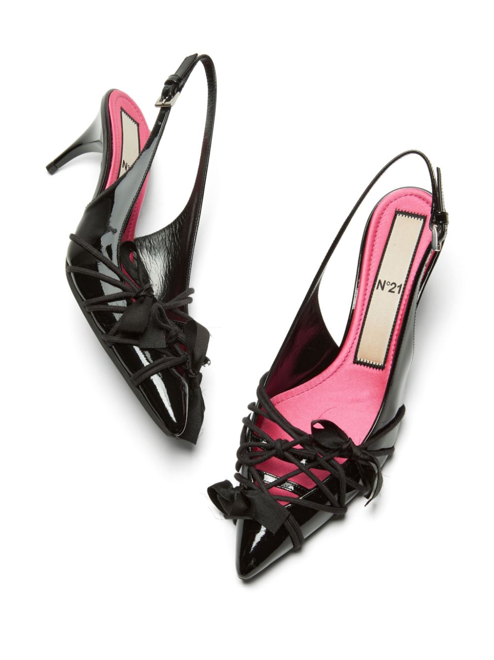 Nº21 Slingback pumps met veters Zwart