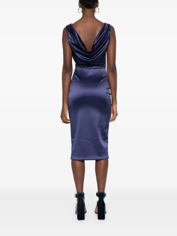 CHIARA BONI La Petite Robe Ajour Midi Dress | Blue | FARFETCH