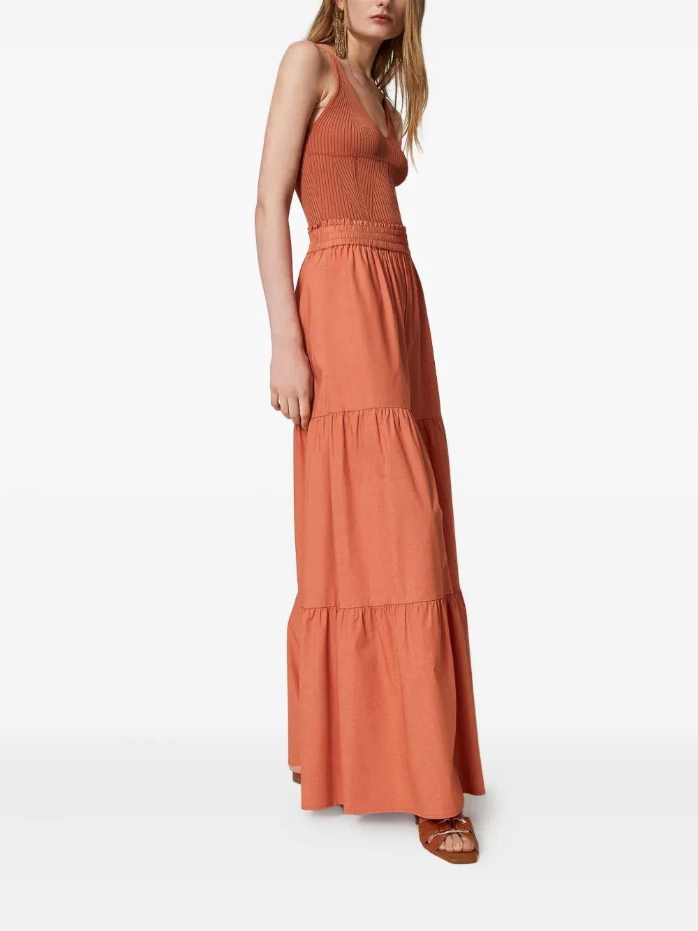 TWINSET tiered trousers - Oranje