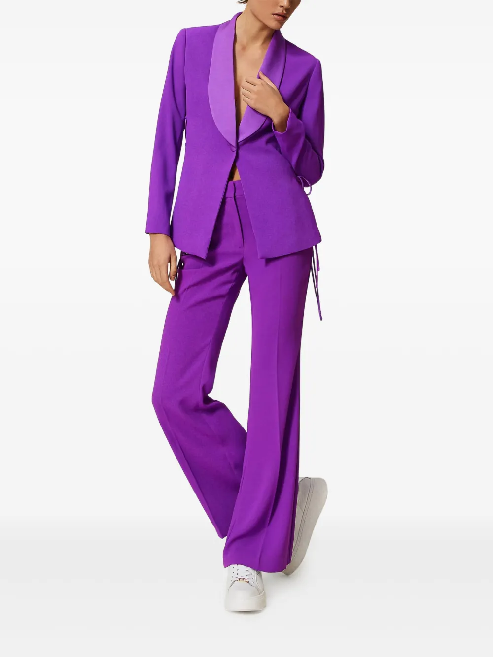 TWINSET lace-up trousers - Paars