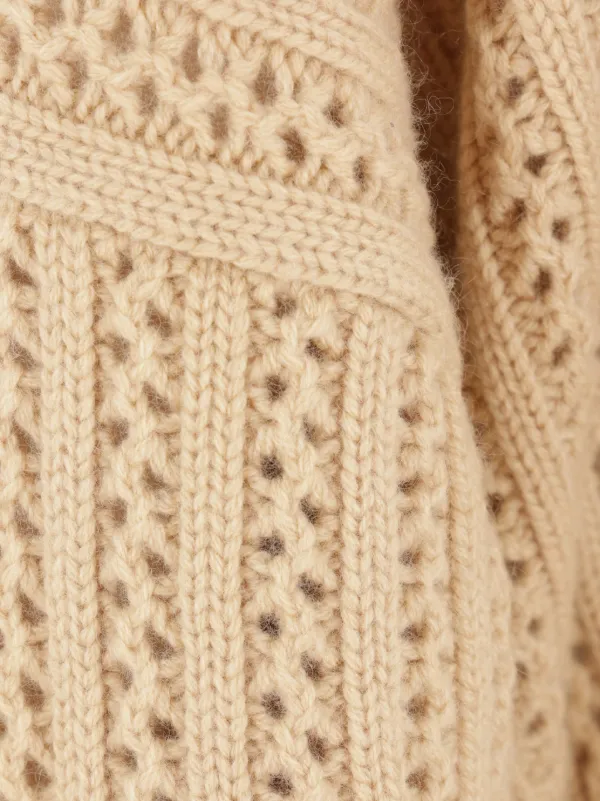 【送料&関税込】Max Mara Ivory Wool Blend Balzac Cardigan Max Mara Balzac open-front Cardigan | Neutrals | FARFETCH