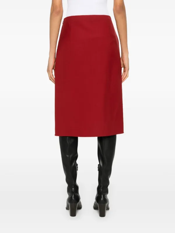 Stella McCartney Wool Pencil Skirt Red FARFETCH IE