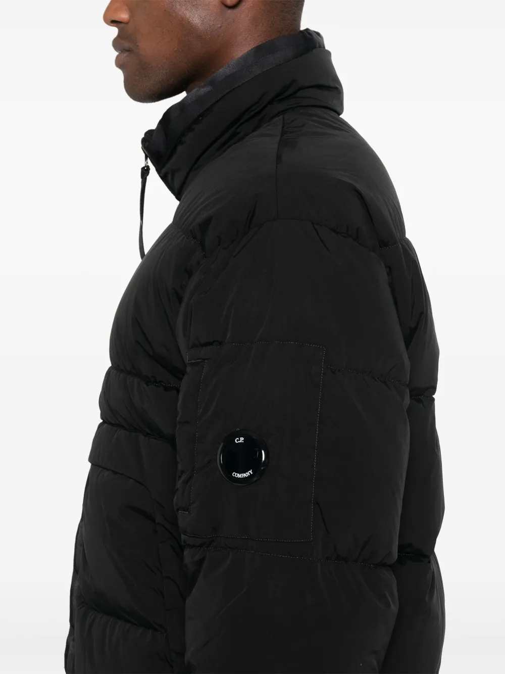 C.P. Company Gewatteerd jack met lens-detail Zwart