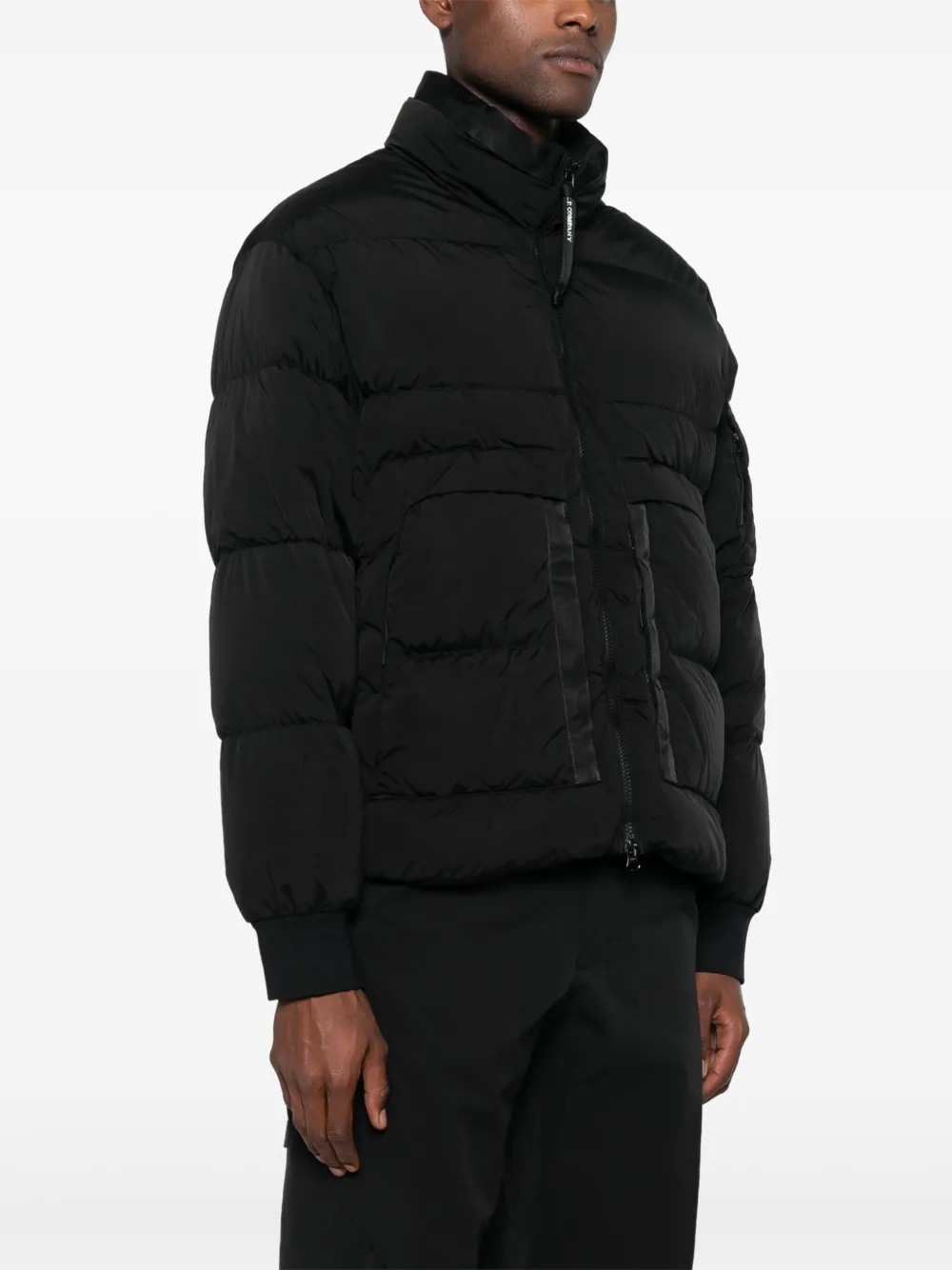 C.P. Company Gewatteerd jack met lens-detail Zwart