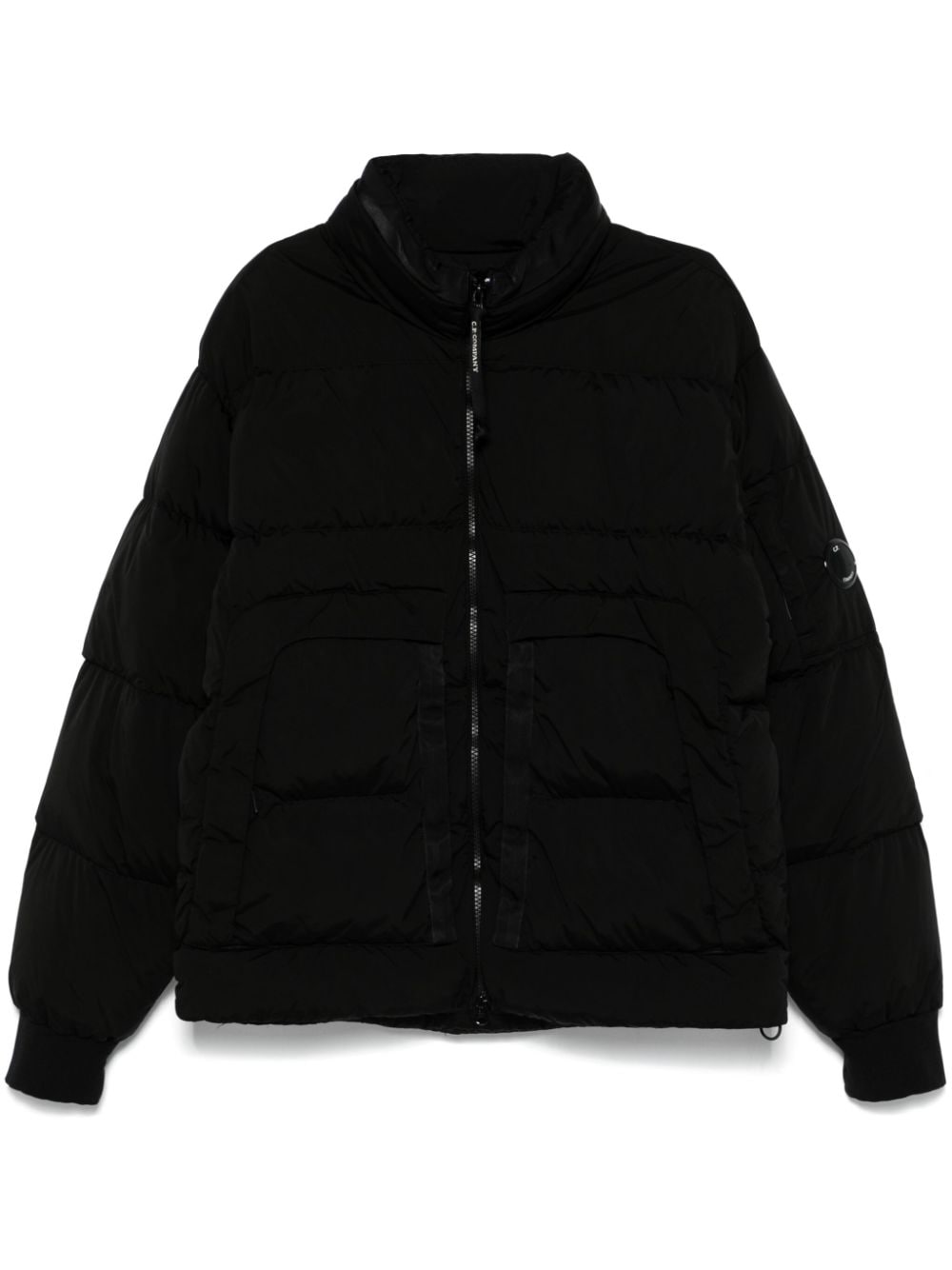 C.P. Company Lens-embellished padded jacket - Black