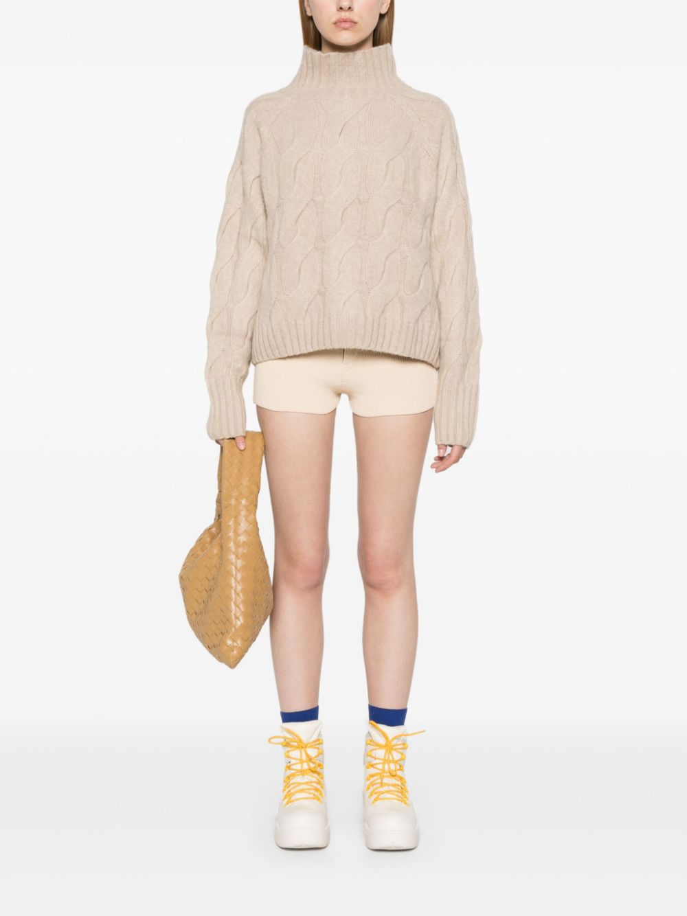 Allude cable-knit sweater - Beige