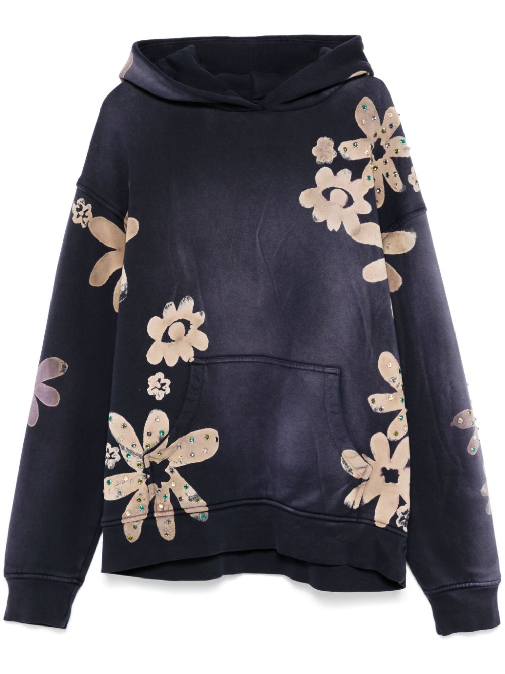 Alchemist rhinestoned hoodie - Blue