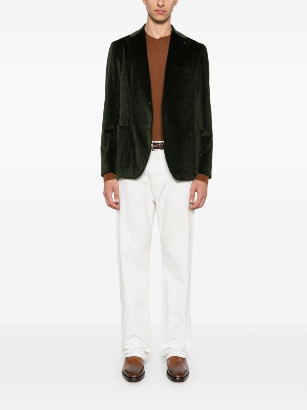 Tagliatore corduroy blazer - Groen