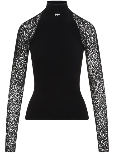 Wolford lace-sleeved top