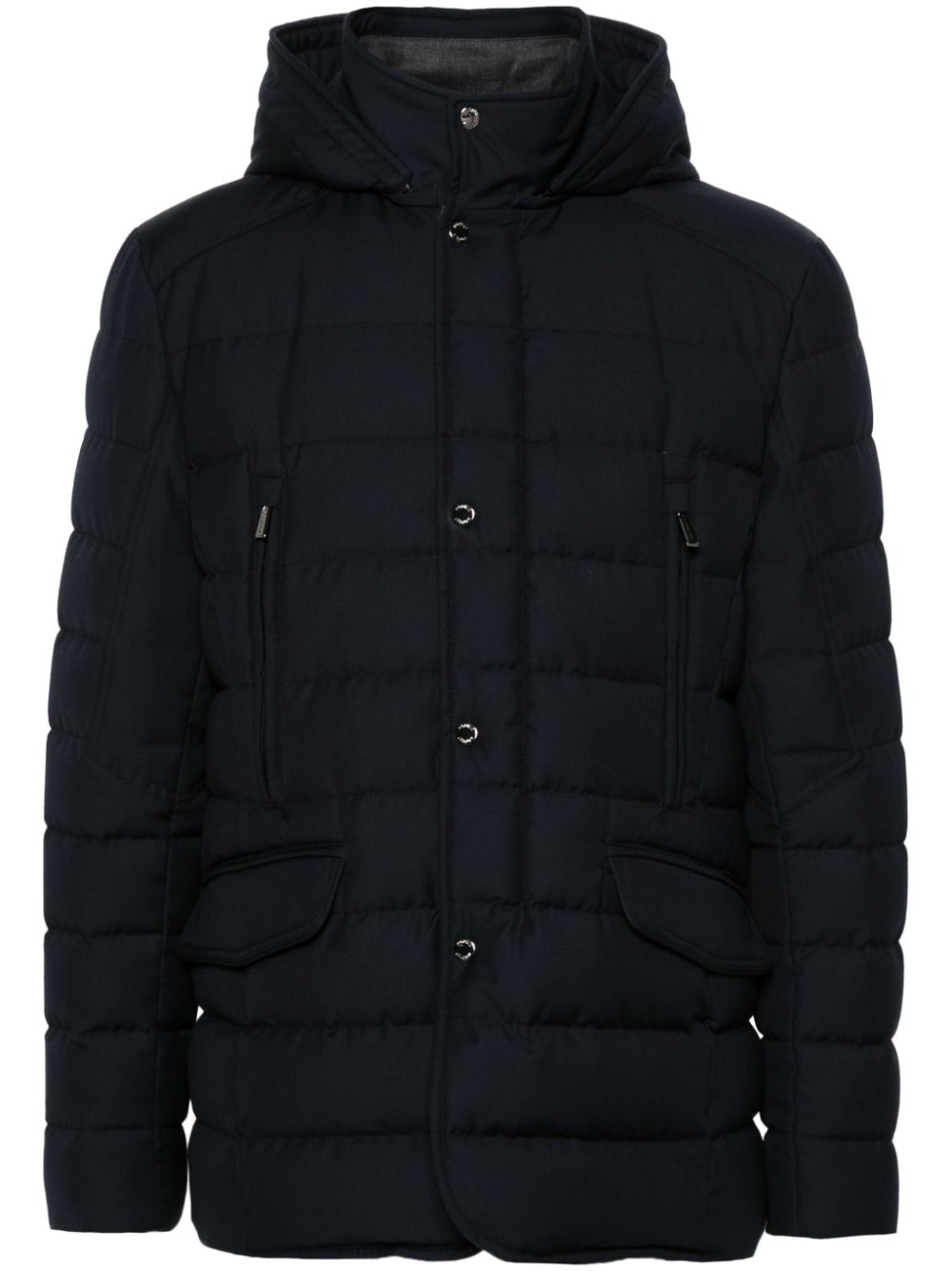 Moorer hooded puffer jacket - Blue