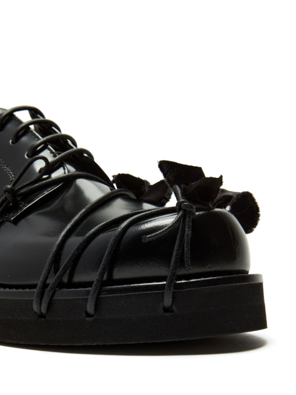 Nº21 lace-up leather derby shoes Black