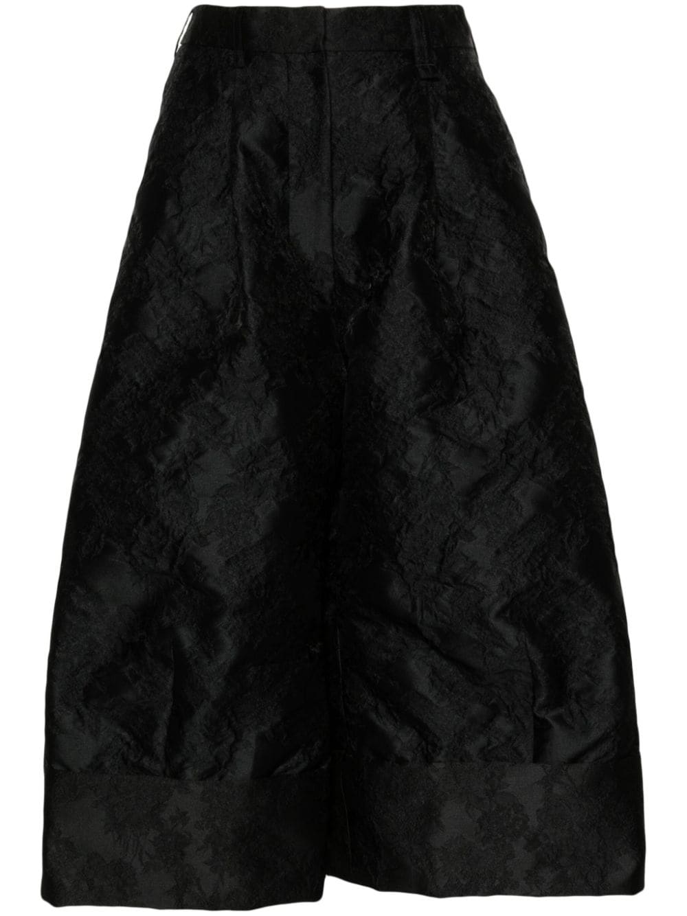 Shop Simone Rocha Sculpted Cropped Trousers In Black