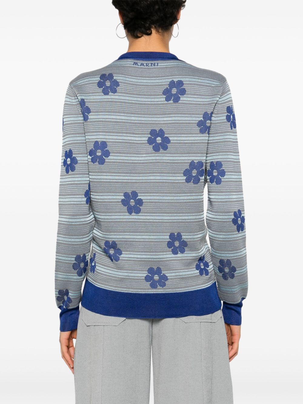 Marni floral striped sweater Women