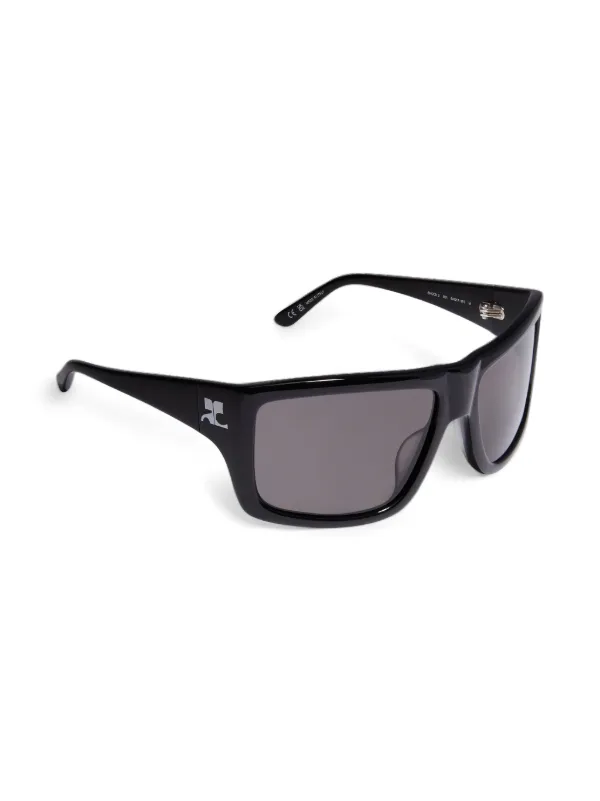Courrèges Shock 2 Sunglasses | Black | FARFETCH