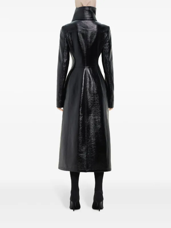 Courreges Vinyl Trench Coat Black FARFETCH AU