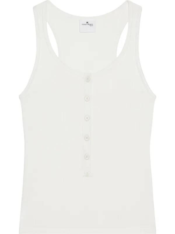 【ROALA】Courrèges リブ タンクトップ ホワイト S Courrèges 90's リブ タンクトップ | ホワイト | FARFETCH JP