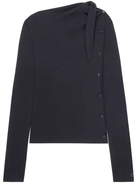 Courrèges knot oblique cardigan