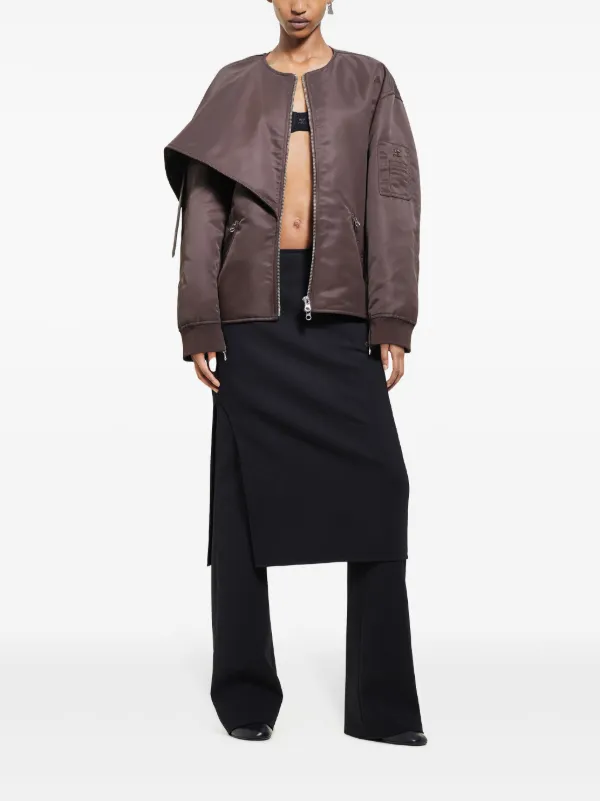 ブルゾン Courreges Bow Neck Bomber Jacket Courrèges bow-collar Bomber Jacket | Brown | FARFETCH