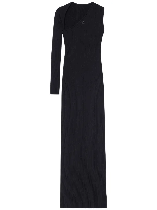chinese dress ladies Marine Layer Lexi Rib V-Neck Maxi Dress in Black Medium / Black
