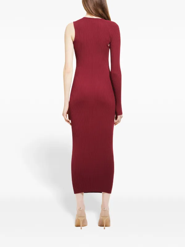 Courrèges Slash Ribbed Knit Dress | Red | FARFETCH CA