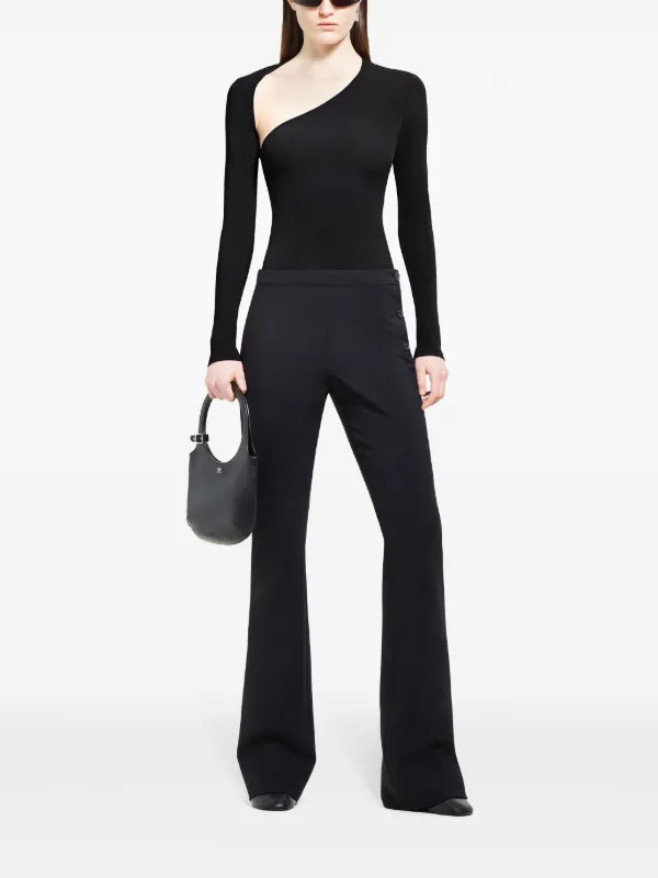 【関税込み】Courreges ブラック スラッシュ Tシャツ T-Shirts Women - courrèges (クレージュ)