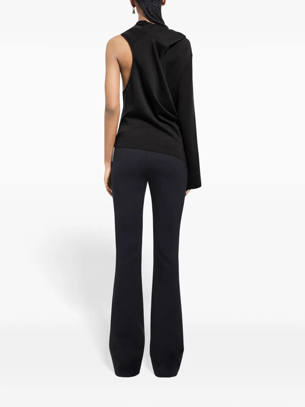 Courrèges Off-shoulder gebreide top Zwart