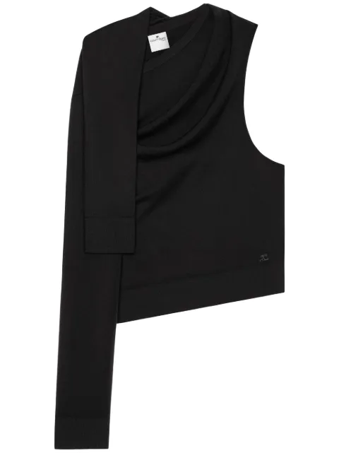 Courrèges off-shoulder knitted top