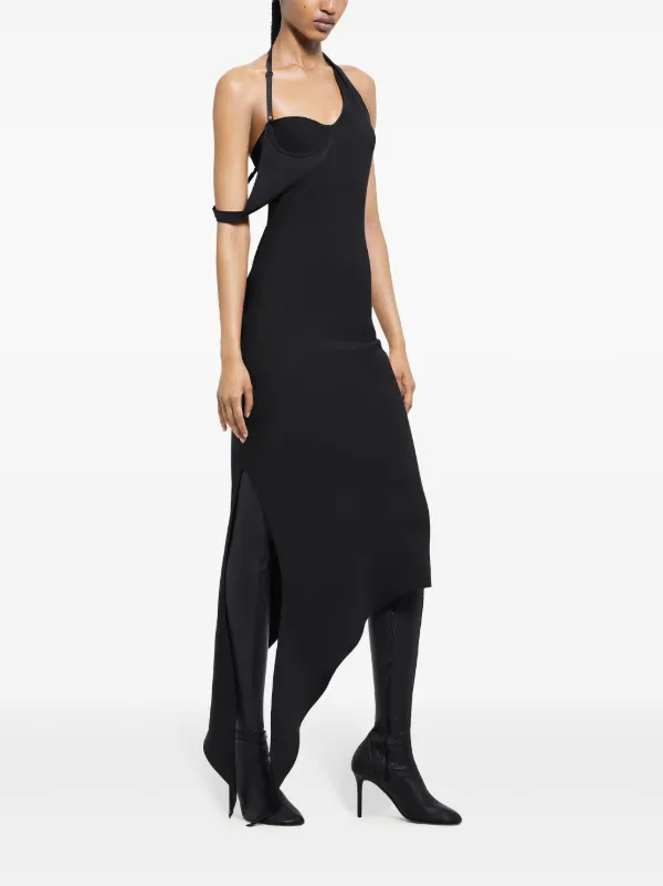 【送料&関税込】CourrA¨ges Undressed Dress Courrèges Undressed Crepe Maxi Dress | Black | FARFETCH
