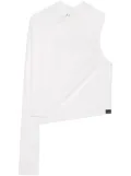 Courrèges asymmetric off-shoulder T-shirt - White