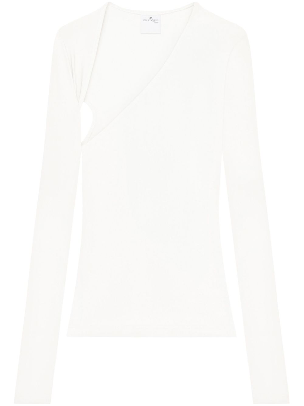 Courrèges Slash asymmetrische top Wit