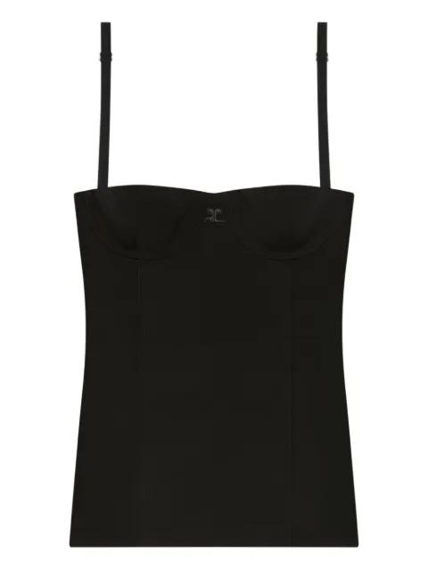 Courrèges spaghetti-strap bustier top