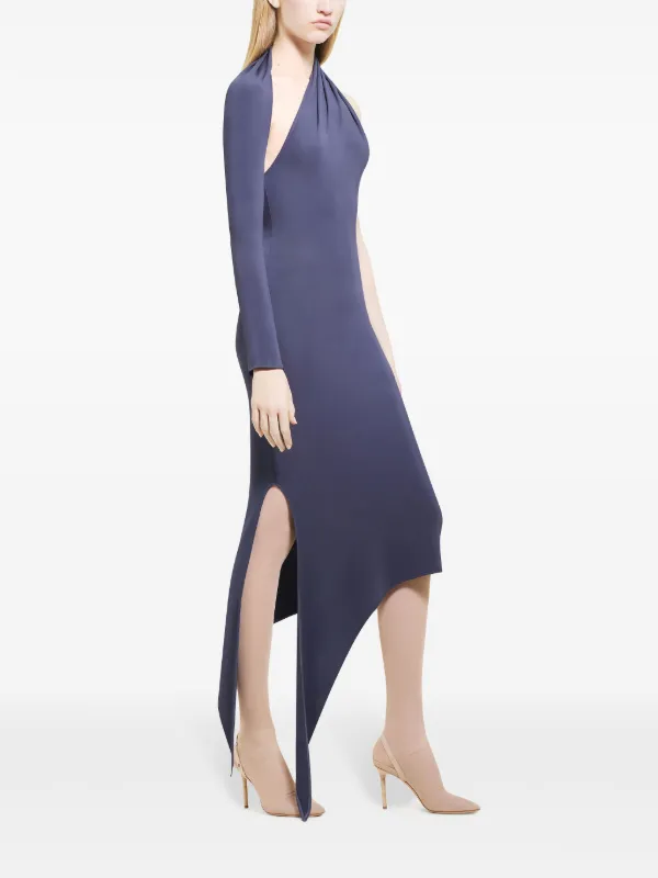 Courrges Slash Crepe Maxi Dress | Blue | FARFETCH OM Courrges Slash Crepe Maxi Dress | Blue | FARFETCH OM
