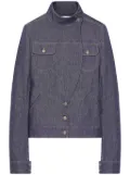 Courrèges Motorcycle denim jacket - Grey