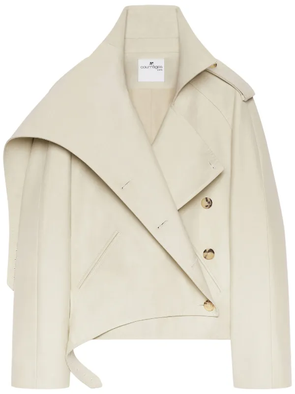 Courrèges オブリーク トレンチコート | ニュートラル | FARFETCH JP