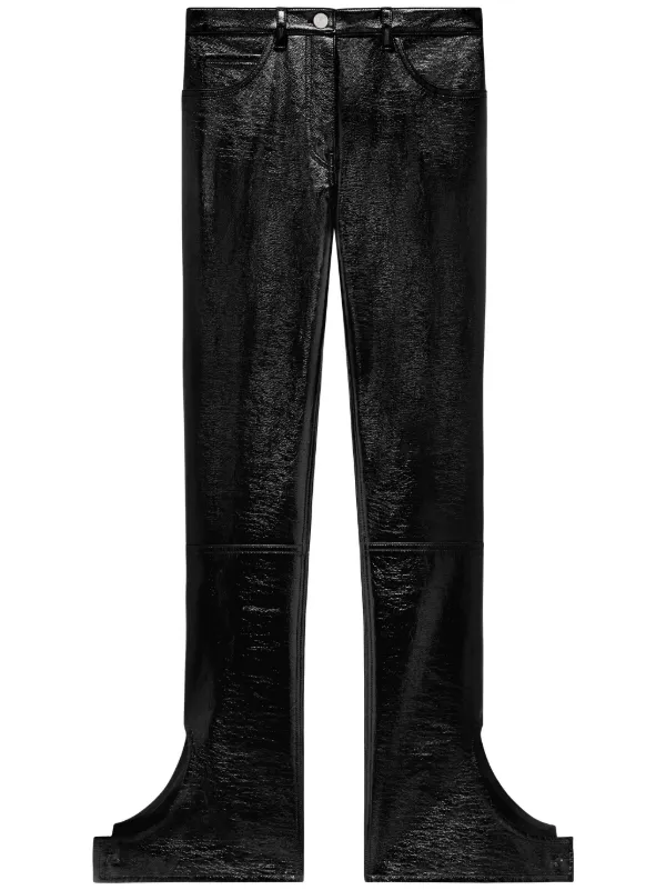 Courrèges Calça Reversed Vinyl | Preto | FARFETCH BR