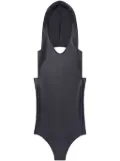 Courrèges hooded jersey bodysuit - Black
