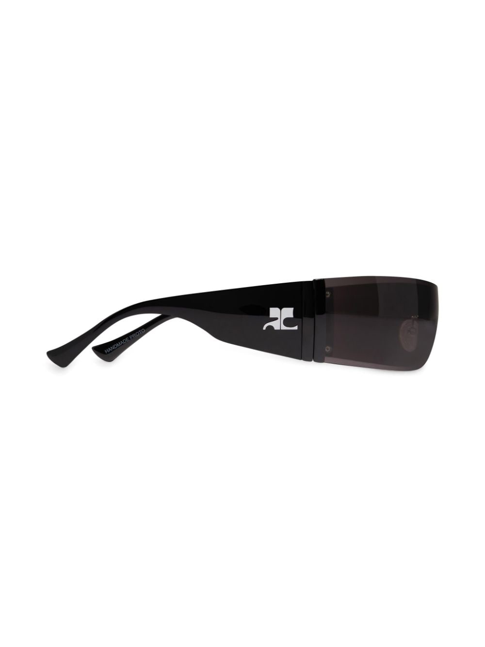 Shop Courrèges Vision 2 Shield Sunglasses In Black