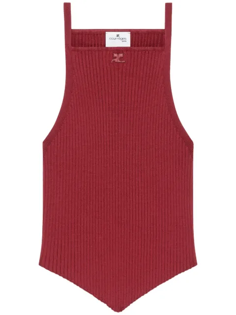 Courrèges Pointy rib-knit tank top