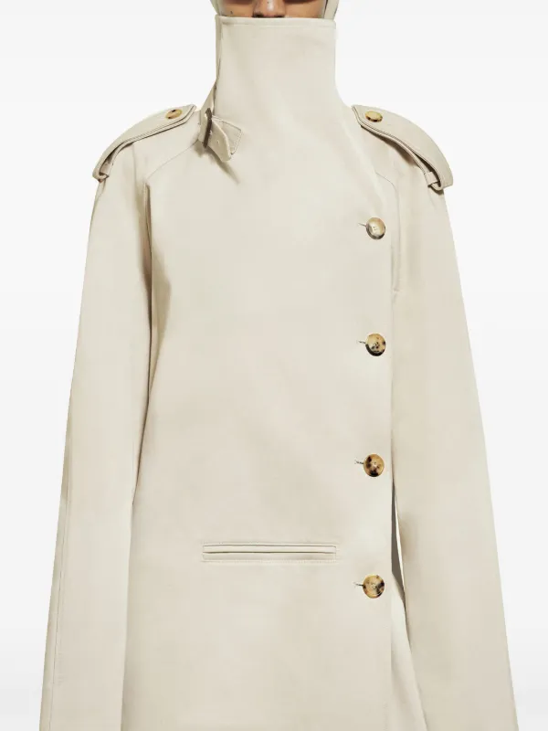 COURREGES＞＞＞コットン オブリーク トレンチコート Courrèges オブリーク トレンチコート | ブラック | FARFETCH JP